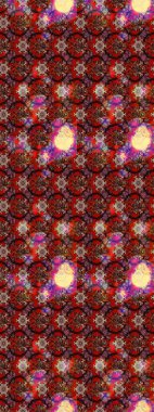 Düz Çiçek Elementleri Tasarımı. Raster illüstrasyonundaki çiçek desenli çizim. Renkli Bahar Teması eskiz kalıbı. Kahverengi ve kırmızı renkte çiçekler.