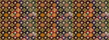 Düz Çiçek Elementleri Tasarımı. Kahverengi ve gri renkli çiçekler. Renkli Bahar Teması eskiz kalıbı. Çiçek desenli eskiz, yaz çiçekleri..