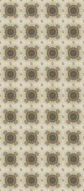 Klasik klasik klasik arka plan. Klasik raster sarısı, kusursuz desen. Gri, bej ve altın elementli nötr renklerde kusursuz desen. Geleneksel oryantasyon süsü.