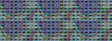 Retro tekstil tasarım koleksiyonu. Mavi maviye. 1950-1960 motifleri. El çizimi çiçek unsurları olan soyut çizim raster deseni. Çiçekli ipek eşarp..