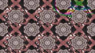 Renkli Bahar Teması eskiz kalıbı. Raster. Düz Çiçek Elementleri Tasarımı.