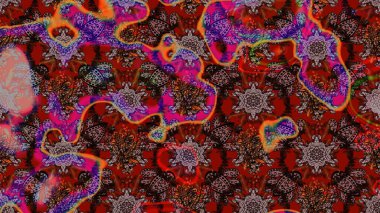 Raster. Güzel suluboya çiçekler, parlak resim ilham verici, kırmızı ve siyah çiçek desenli eskiz arka plan.