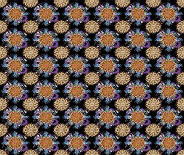 Nazik, yaz çiçekleri siyah renklerde. Çiçekli karalama şeklinde Raster çiçek deseni. Raster illüstrasyonu.