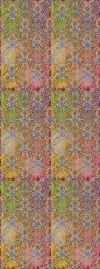 Çiçeksiz desenli arka plan, yaz çiçekleri. Renkli Bahar Temalı Kusursuz Arkaplan. Düz Çiçek Elementleri Tasarımı. Kahverengi renkte çiçekler.