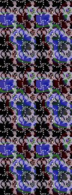 Güzel kumaş deseni. Raster illüstrasyonu. Bahar çiçekli güzel bir çiçek deseni..