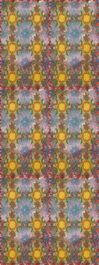 Raster. Renkli Bahar Teması eskiz kalıbı. Düz Çiçek Elementleri Tasarımı.