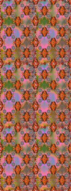 Yumuşak, bahar çiçekli arka plan. Çiçekli karalama şeklinde Raster çiçek deseni. Kahverengi ve turuncu renkte çiçekler.