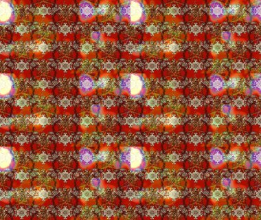 Dallı bahar çiçekleriyle desen, kahverengi renklerle çiçek siluetiyle desen. Raster deseni.