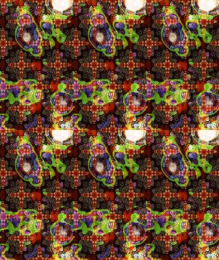 Çiçekli karalama şeklinde Raster çiçek deseni. Kahverengi renkli çiçekler. Yumuşak, bahar çiçekli arka plan.