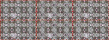 Raster illüstrasyonu. Gri renkli çiçekler. Tropik, dikişsiz çiçek deseni..