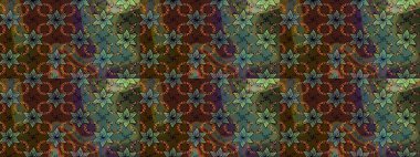 Düz Çiçek Elementleri Tasarımı. Kahverengi renkli çiçekler. Renkli Bahar Teması eskiz kalıbı. Sevimli çiçek raster deseni.