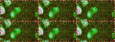 Sevimli çiçek raster deseni. Yeşil ve kahverengi renkli çiçekler. Düz Çiçek Elementleri Tasarımı. Kusursuz Renksiz Bahar Teması Kusursuz Arkaplan.