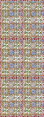 Gri ve nötr renkte çiçekler. Raster illüstrasyonu. Tropik, dikişsiz çiçek deseni..