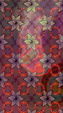 Güzel kumaş deseni. Renkli Yaz Temalı eskiz kalıbı. Düz Çiçek Elementleri Tasarımı. Raster illüstrasyonunda çiçek deseni çizimi.