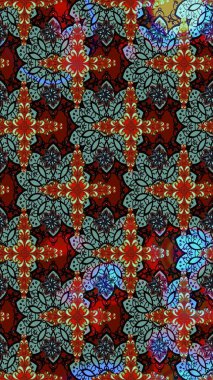 Raster stili kumaş deseni. Çiçekler suluboya çizim deseni.