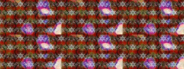 Eskiz modeli etnik tasarım. Yatak çarşafları, ceket, paket tasarımı, kumaş ve moda kavramları için tekstil baskısı. Çiçekleri, deniz kabukları, mandalaları ve suluboya efektleri olan deniz altyapısı.