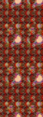 Çiçekli karalama şeklinde Raster çiçek deseni. Nazikçe, güzel çiçek arkaplanı. Kahverengi, kırmızı ve bej renkte çiçekler.