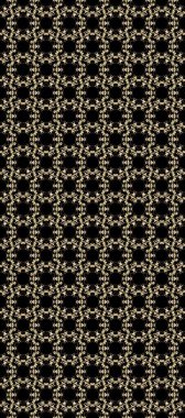 Siyah, bej ve kahverengi renklerde altın çiçekli altın desenler. Senin tasarımın için, duvar kağıdı. Altın rengi, kusursuz çizim. Raster geometrik arkaplanı.