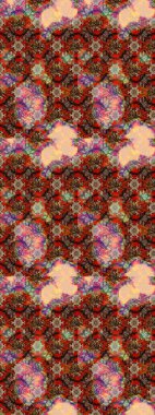 Sabıka fotoğraflarında, bebek kıyafetlerinde, duvar kâğıtlarında, paket kutularında falan kullanılabilir. Raster. Zarif, parlak ve eskiz kahverengi, bej ve kırmızı çiçek desenli tasarım.