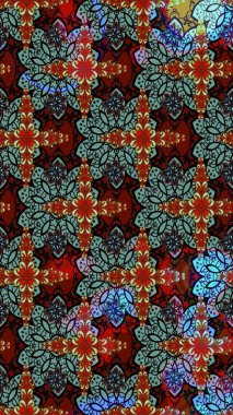 Raster stili kumaş deseni. Çiçekler suluboya çizim deseni.