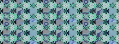 Anti-stres için soyut örnek sayfası. Raster illüstrasyonu. Mavi renklerde.