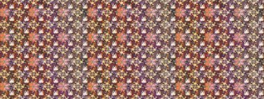 Şirin çiçek elementleri. Kahverengi renkli çiçekler. Raster illüstrasyonu. Çizim.