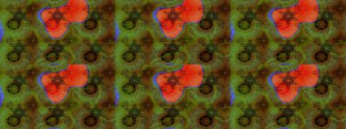 Raster çiçek desenli çiçek deseni, yapraklar, dekoratif elementler, sıçrama, lekeler, el çizimi kontur çizgileri ve Doodle çizim stili, grafik raster çizim çizimi.