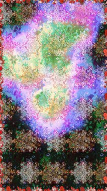 Tarafsız ve gri renklerde etnik çiçeklerle kusursuz bir desen. Raster Çiçek İllüstrasyonu güzel tekstil..