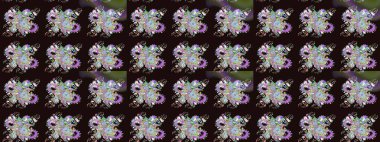 Gri renklerde. Güzel kumaş deseni. Raster illüstrasyonundaki çiçek desenli çizim. Raster illüstrasyonu.