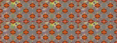 Çiçekler. Soyut etnik raster kusursuz desen. Vadinin çiçekleri gri ve kahverengi renklerde.