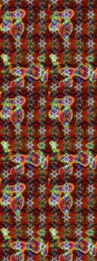 Çiçekli çiçek deseni, suluboya. Süslü kumaş deseni. Raster deseni.