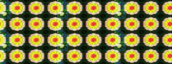 Renkli desenli eskiz deseni, sarı çiçekler ve dekoratif elementlerle. Eskiz geçmişi. Raster illüstrasyonu. Kumaş, tekstil, duvar kağıdı baskısı için. Antika retro tarzı.