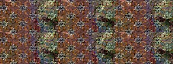 Çiçek ve yapraklı çiçek deseni. Küçük çiçekli şirin bir desen. Raster illüstrasyonu.