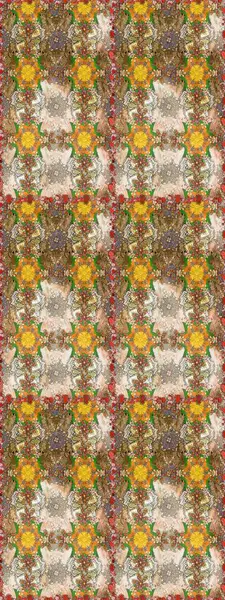 Raster Çiçek İllüstrasyonu güzel tekstil. Bej renkli etnik çiçeklerle zarif bir eskiz deseni.