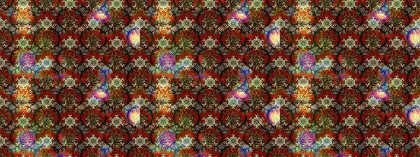 Üzerinde gelincikler ve vadi zambakları olan renkli çiçek desenli nakış deseni. Tekstil tasarımı için kahverengi renkli geleneksel halk çiçekleri buketi.