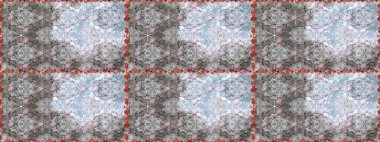 Gri ve nötr renkte çiçekler. Raster illüstrasyonunda kusursuz çiçek deseni.