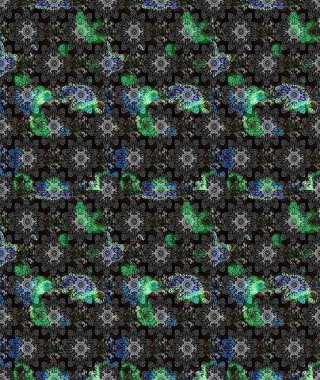 Çizgi çizimi kalıbı. Şirin çiçekler. Raster Moda kumaş deseni.