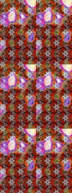 Hediye ambalaj kağıdı, tebrik kartları, posterler ve pankart tasarımı. Kahverengi ve kırmızı renkte çiçekler. Raster düz çiçek çizim deseni.