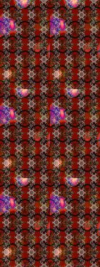 Çiçek kompozisyonu, el boyası, hassas şablon. Sevgililer günü ve tebrik kartı konsepti için şık bir davetiye. Üst manzara, yumuşak kahverengi ve kırmızı renk tarzı. Manzaralı çiçek deseni.