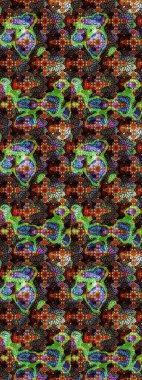 Raster illüstrasyonu. Çiçekli, yapraklı, çiçek desenli eskiz. El çizimi.