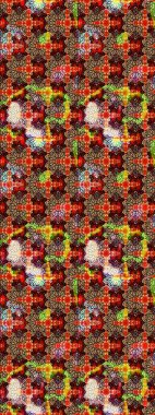 Çiçek izi. Suluboya çizim kalıbı. Suluboya tarzında kırmızı renkte çiçekler.