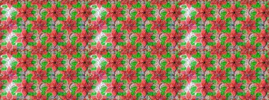 Raster illüstrasyonu. Şablon, pürüzsüz, çiçekli kenar. Eski moda arka plan. Çiçek çelengi. Kıvırcık, parlak örgü. Güzel, pürüzsüz kumaş, tuval..