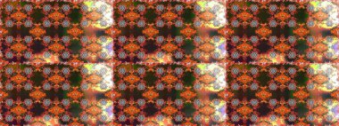 Trendy seamless Floral Pattern In Raster illustration. Flat Flower Elements Design. Beautiful fabric pattern. Colour Summer Theme seamless pattern Background.