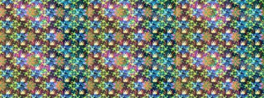 Mavi ve kahverengi renkte çiçekler. Renkli Bahar Teması eskiz kalıbı. Raster illüstrasyonu. Çiçekli çiçek deseni, suluboya. Düz Çiçek Elementleri Tasarımı.