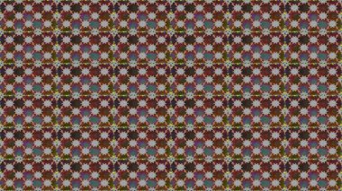 Raster Çiçek İllüstrasyonu güzel tekstil. Kahverengi ve gri renklerde etnik çiçeklerle kusursuz bir desen..