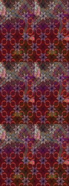 Yaz çiçekleri teması. El çizimi, soyut ve süslü elementler. Mor renkler. Suluboya resim taklit Raster çizimi. Klasik çiçekler..