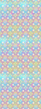 Motley illüstrasyonu. Robot resim. Küçük çiçekte güzel bir desen. Çiçekli bahar çiçekleri. Moda baskıları için zarif bir şablon. Küçük renkli çiçekler..