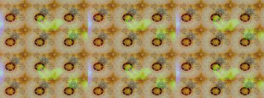 Robot resim. Şirin çiçek elementleri. Raster illüstrasyonu. Bej renkte çiçekler.