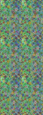 Düz Çiçek Elementleri Tasarımı. Renkli Bahar Temalı Kusursuz Arkaplan. Raster..