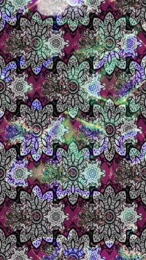 Moda baskıları için zarif bir şablon. Küçük çiçekte güzel bir desen. Küçük renkli çiçekler. Çiçekli yaz çiçekleri. Robot resim. Motley illüstrasyonu.